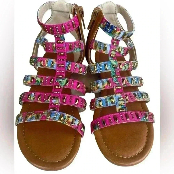Stevies Girls multicolor gladiator sandals sz 13 gently used no damages or flaws - Picture 1 of 5